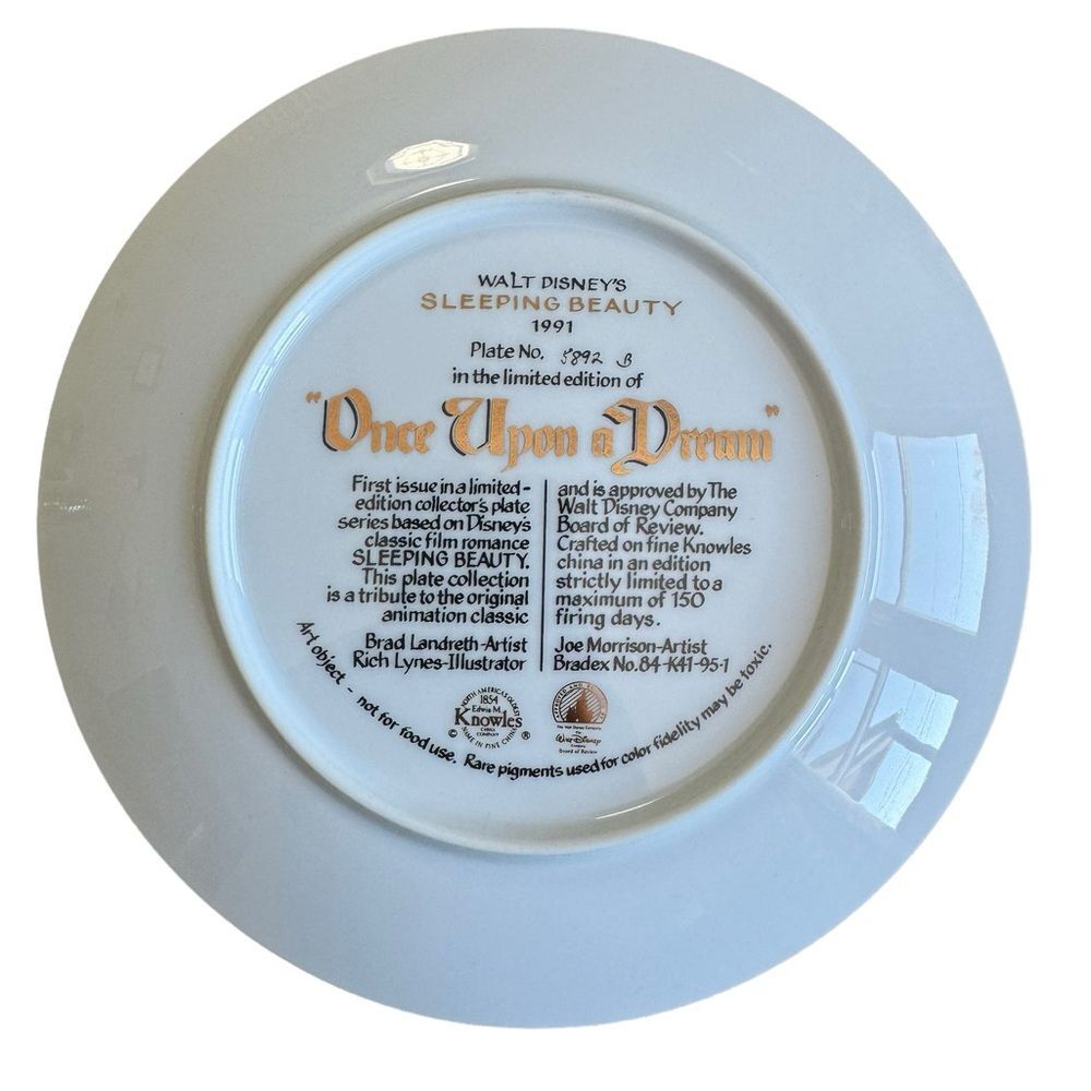 Disney Bradford Exchange Collector Plate Sleeping Beauty "Once Upon A Dream" - Picture 2 of 5